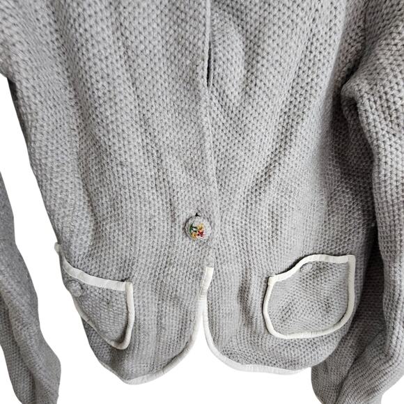 Moth Anthropologie Sweater Knit Sweater Women XL Gray Sweater Blazer Womens - Picture 3 of 8